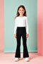 Kids Ds Luna Black Spanish Leggings with Elastic Waist for Children
