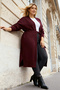 Mürdüm Oversize/Bol Kesim Triko Hırka TBBAW23AV00017