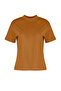 Açık Kahverengi %100 Pamuk Basic Regular/Normal Kalıp Dik Yaka Örme T-Shirt TWOAW20TS0096 - 10