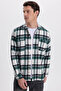 Men's Regular Fit Classic Cut Double Pocket Winter Lumberjack Checkered Shirt - 5