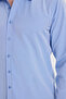 Men's Modern Fit Slim Fit Cotton Easy-Iron Dobby Blue Shirt - 3