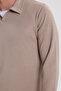 Men's Relax Fit Comfortable Cut Polo V-Neck Mink Sweatshirt - 3
