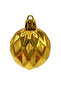 5 cm 12-piece cute ball gold baklava patterned shiny christmas ornament - 4