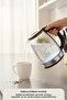 Sk-8033 Glass Blue Led Illuminated Wireless Water Heater Kettle - 3