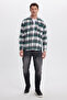 Men's Regular Fit Classic Cut Double Pocket Winter Lumberjack Checkered Shirt - 4