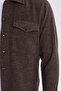 Men's Regular Fit Comfortable Cut Double Pocket Winter Lumberjack Brown Shirt - 3