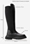 SHADOW Black Stretch Detail Women's Boots - 7