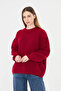 Oversize Soft Textured Comfortable Fit Women's Sweater - Crew Neck & Loose Fit
