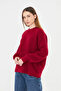 Oversize Soft Textured Comfortable Fit Women's Sweater - Crew Neck & Loose Fit - 7