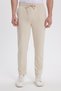 Men's Slim Fit slim fit lace up waist 3 pockets wide leg bone sweatpants
