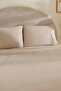 Ovelin 100% Cotton Double Duvet Cover Set Beige - 4