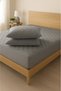 Pamukkale alez set gray quilted liquid proof mattress protector - 2 pillow protectors (11 size) - 2