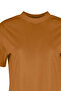 Açık Kahverengi %100 Pamuk Basic Regular/Normal Kalıp Dik Yaka Örme T-Shirt TWOAW20TS0096 - 11