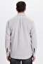 Men's Regular Fit Classic Cut Straight Pocket Dark Gray Lumberjack Shirt - 7