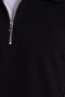 Men's Relax Fit Comfortable Cut Cotton 3 Thread Zippered Polo Neck Black Sweatshirt - 6