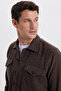 Men's Regular Fit Comfortable Cut Double Pocket Winter Lumberjack Brown Shirt - 2