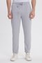 Men's Slim Fit Slim Fit Waist-Tied 3-Pocket Wide Leg Gray Sweatpants