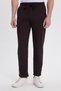 Men's Slim Fit Slim Fit Waist Lace-Up 3-Pocket Wide Leg Dark Brown Sweatpants