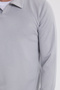 Men's Relax Fit Comfortable Cut Polo V-Neck Gray Sweatshirt - 3