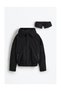 Man Padded Bomber Jacket with Hood and Patch Pockets - 3