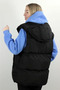 Women's 3-Pocket Hooded Sleeveless Puffer Vest - 3