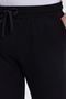 Men's Slim Fit Slim Fit Waist Lace-Up 3-Pocket Wide Leg Black Sweatpants - 3