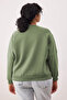 Haki Nakış Detaylı Regular Fit İçi Polarlı Büyük Beden Sweatshirt TBBAW26AO00007 - 5