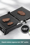 Grilliant 1341h Inox Body, Cast Plate, 5 Programs, LED Screen Toaster and Grill Machine - 6