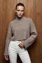 Kahverengi Crop Basic Triko Kazak TWOAW22KZ0223