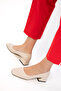 Beige Women's Classic Heeled Shoes 21200 - 3