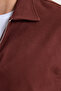 Men's Relax Fit Comfortable Cut Double Pocket Flap Zippered Elastic Waist Solid Burgundy Jacket Coat Shirt - 7