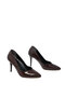 Brown Patent Leather Women's Classic Heeled Shoes 19549 - 2