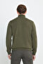 Men's Khaki Non-Pilling Anti Pilling Featured Standard Fit Full Turtleneck Knitwear Sweater - 6