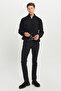 Men's Black Cotton Standard Fit Regular Cut Zippered Bato Collar Jacquard Knitwear Sweater - 2