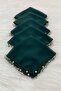 Emerald Green Chiffon Bride Groom Handkerchief, Wedding Handkerchief Bridesmaid Party Henna Engagement Circumcision Gift, 10 Pieces - 4