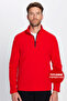 Unisex Standard Fit Cold-Resistant Red Stand Collar Fleece Sweatshirt