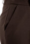 Koyu Kahverengi  Kemer Detaylı Wide Leg/Geniş Paça Dokuma Pantolon TWOAW24PL00341 - 7