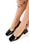 Black Patent Leather Women's Classic Heeled Shoes 21200 - 5
