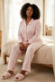 Pembe Kurdele Desenli Büyük Beden Pijama Takımı TBBAW26AI00055