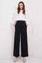 Navy Blue Wide Leg High Waist Pleated Palazzo Trousers Alc-X14713 - 6