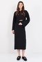 Black Asymmetrical Cut Blouse and Skirt Set with Stitching Detail Alc-X14808 - 4