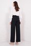Navy Blue Wide Leg High Waist Pleated Palazzo Trousers Alc-X14713 - 7
