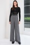 Black Belt Detailed Double Pocket Winter Palazzo Trousers Alc-X14815 - 2