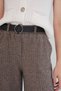 Women's Dark Beige Belt Detailed Double Pocket Winter Palazzo Pants Alc-X14815 - 8