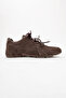 SERENA Brown Suede Genuine Leather Women's Sneakers - 5