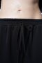 Women's Black Crew Neck Asymmetrical Cut Oversized Sweatshirt and Pants Set Alc-X13270 - 6
