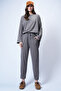 Women's Mink Crew Neck Asymmetrical Cut Oversized Sweatshirt and Pants Set Alc-X13270 - 6