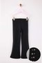Black Stone Detailed Flare Knitted Girl's Pants Tkdaw26Pl00004 - 2