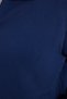 Unisex Relax Fit Comfortable Cut Cotton Inner Fleece Zippered Navy Blue Polo Neck Flato Pocket Sweatshirt - 5