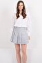 Gray Pleated Lined Mini Skirt Alc-X14800 - 3